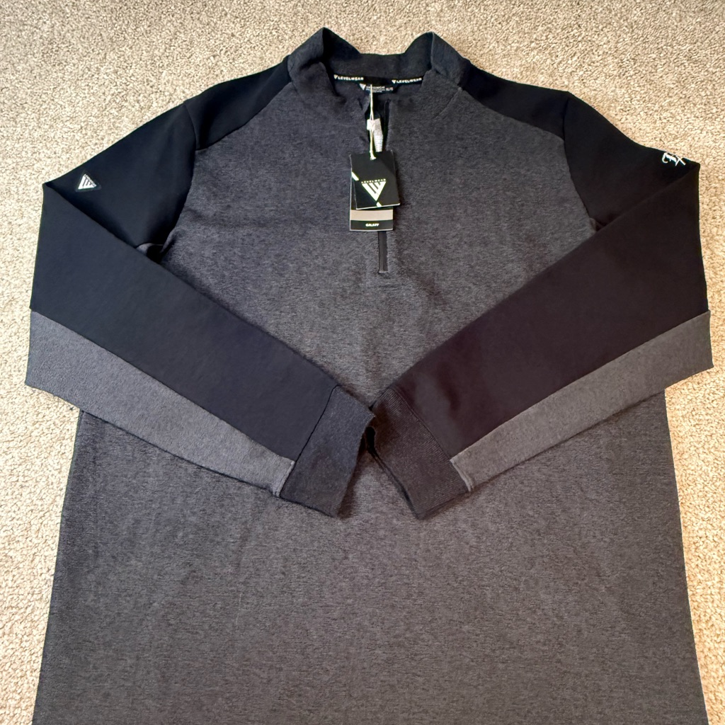 Levelwear Charcoal And Black Quarter-Zip Pullover
